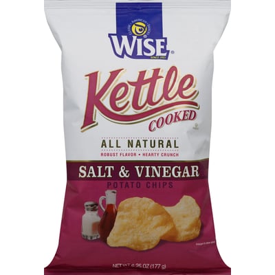 WISE - WISE, Potato Chips, Kettle Cooked, Salt & Vinegar (6.25 oz