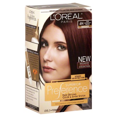 Preference - Preference Permanent Haircolor, Warmer, Dark Mahogany Brown 4M  | Shop | Stater Bros. Markets
