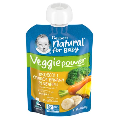 Gerber - Gerber, Natural for Baby - Broccoli Carrot Banana Pineapple ...