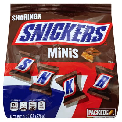 Snickers Snickers, Minis Size Chocolate Candy Bars, 9.7 Oz