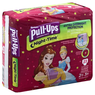 Pull Ups - Pull Ups, Night-Time - Training Pants, for Girls, Size 2T-3T  (18-34 lbs), Disney Princess (23 count), Shop