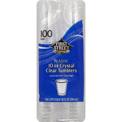 10 oz Clear Plastic Tumblers Cups - 120 Count, Size: One Size