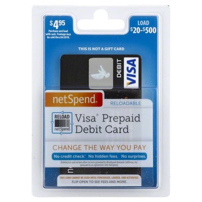 NetSpend - NetSpend Visa Prepaid Debit Card, Reloadable, $14-$14