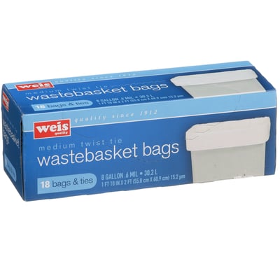 Weis Simply Great - Weis Simply Great, Tall Kitchen Trash Bags with Flap Tie  (90), Shop