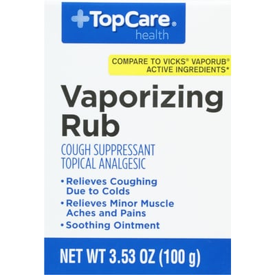 Vicks VapoRub Topical Cough Chest Rub & Analgesic Ointment,  over-the-Counter Medicine, 3.53 oz 