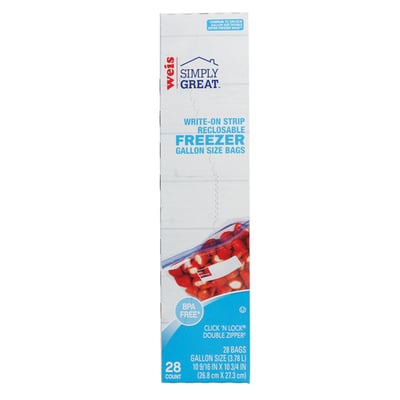 Weis Simply Great - Weis Simply Great Freezer Bag Gallon Reclosable Zipper  50CT (60 count), Shop