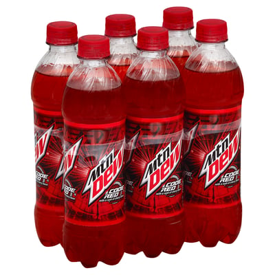 Mountain Dew Mountain Dew Soda Code Red 6 Count Shop Brookshire S Food Pharmacy
