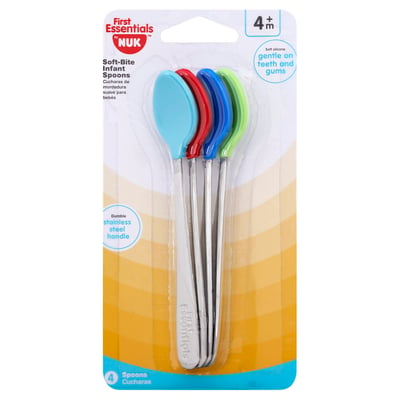 Nuk First Essentials Spoons, Soft-Bite, Infant - 4 spoons