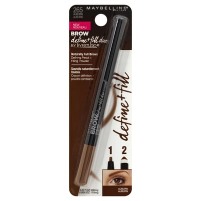 Maybelline - Maybelline, Define+Fill Duo - Defining Pencil + Filling  Powder, Brow, Auburn 265, Shop