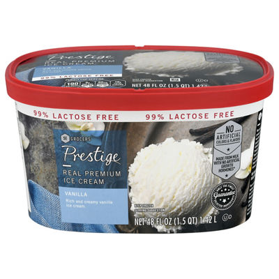 Prestige - Prestige Vanilla 99% Lactose Free Ice Cream 48 Ounces