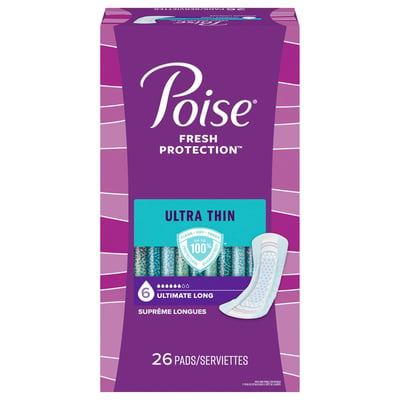 Poise - Poise, Fresh Protection - Pads, Ultra Thin, Ultimate Long