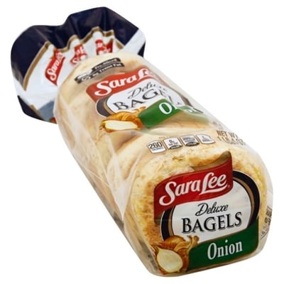 Sara Lee - Sara Lee, Bagels, Deluxe, Onion, Pre-Sliced (6 count) | | Lucky  Supermarkets