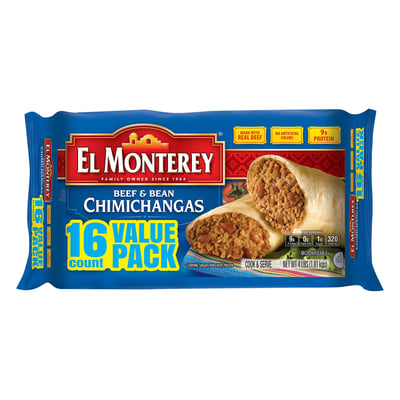 El Monterey Chimichangas, Beef & Bean