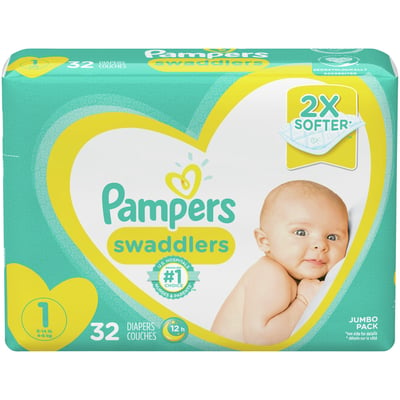 Pampers Swaddlers Newborn Diapers Size 1 - 32 ct