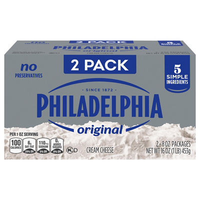 Philadelphia - Philadelphia Original 2 Pack Cream Cheese 8 Ounces