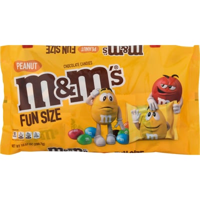 fun size peanut m&m nutrition label
