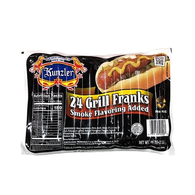 Kunzler Turkey Franks, 30 count, 48 oz