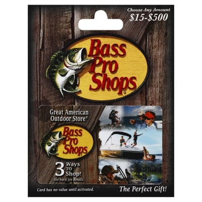 Bass Pro Shops - Bass Pro Shops Gift Card, $15-$500, Shop