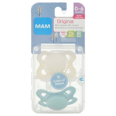 Mam - Mam Original 0-6 Months Pacifiers 2 Count (2 cases), Shop