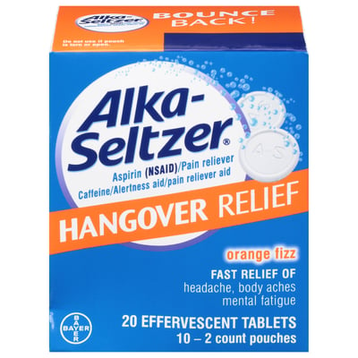 Alka-Seltzer Hangover Relief Tablets, Fast Relief Starts in About 15 Minutes for Headaches, Body Aches & Mental Fatigue, Bachelorette Party 