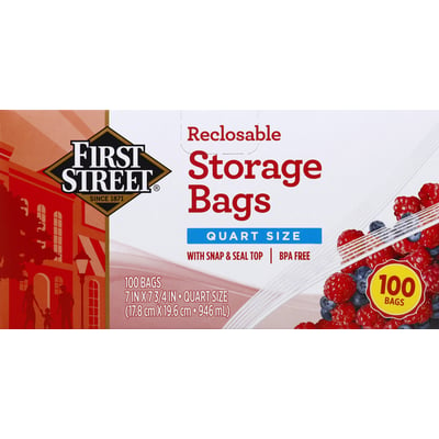 Holiday Quart Size Storage Bags