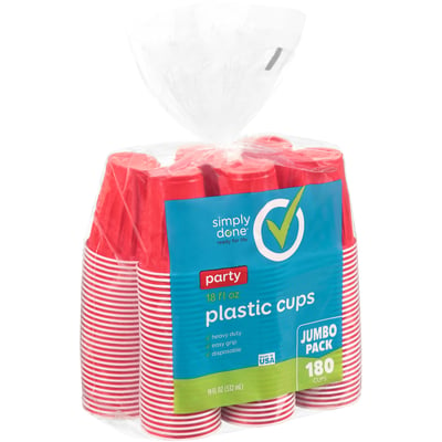 Simply Done - Simply Done, Plastic Cups, Party, 18 Fluid Ounce (30 count), Grocery Pickup & Delivery