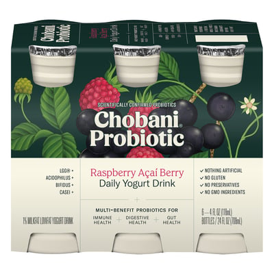 Chobani - Chobani, Probiotic Greek Yogurt Drinks Raspberry Ataf (24 fl ...