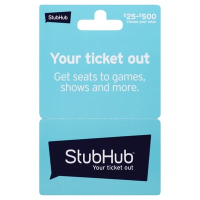 Stubhub Stubhub Gift Card 25 500 Shop Weis Markets