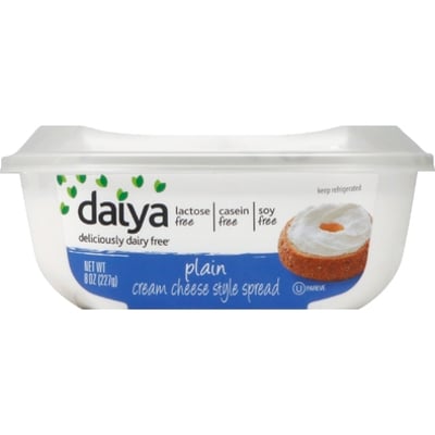 Daiya Foods Frozen Daiya Cream Cheese Style Spread Plain 8 Ounces
