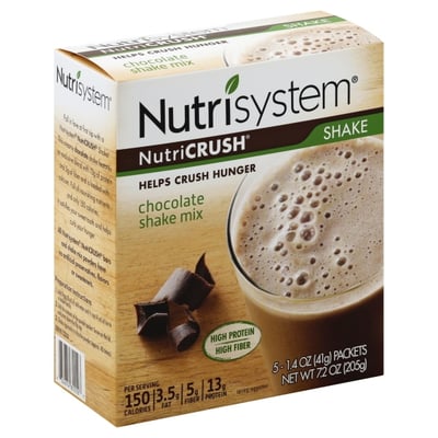 Nutrisystem - Nutrisystem, NutriCrush - Shake Mix, Chocolate (5 count), Shop