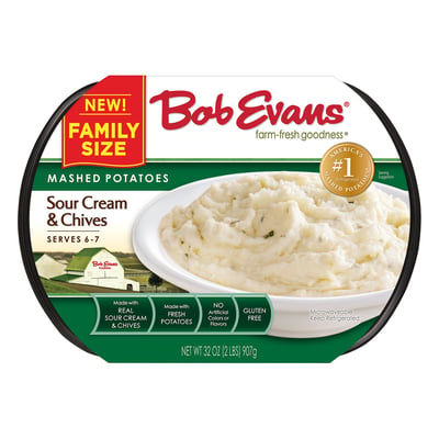 BOB EVANS - BOB EVANS, Mashed Potatoes, Sour Cream & Chives, Family Size (32  oz), Shop