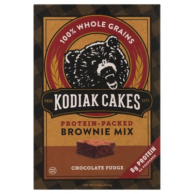 Kodiak Cakes - Kodiak Cakes, Brownie Mix, Protein-Packed, Chocolate Fudge  (14.82 oz), Shop