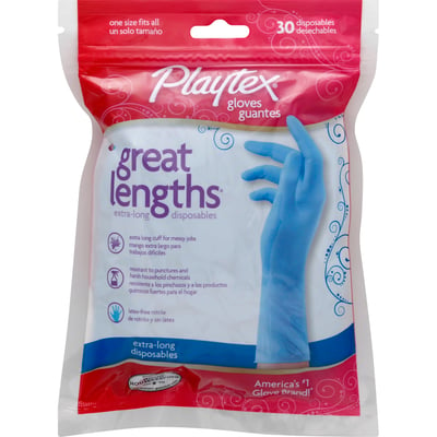 Playtex - Playtex, Gloves, Disposables, Extra-Long, Great Lengths (30  count), Shop