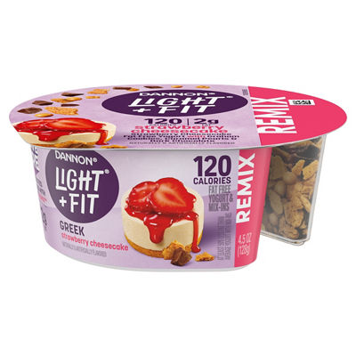 Dannon Light & Fit - Light + Fit Remix Strawberry Cheesecake Greek Yogurt  4.5oz (4.50 ounces) | Shop | Winn Dixie