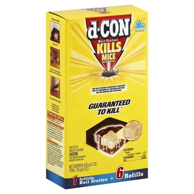 d-Con Refillable Corner Fit Mouse Poison Bait Station 