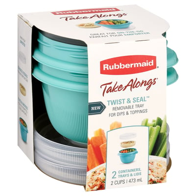 Rubbermaid - Rubbermaid, Take Alongs - Containers, Trays & Lids, Twist &  Seal (2 count), Shop