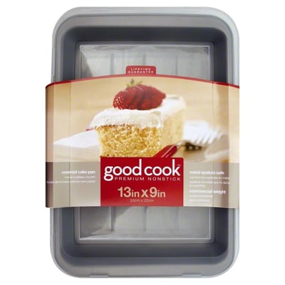 Good Cook Premium Non-Stick 13' x 9 Covered Cake Pan NEW