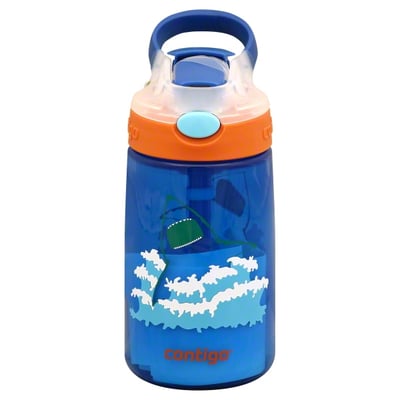 Contigo Fit Plastic Water Bottle with AUTOSPOUT Straw Lid, Blue