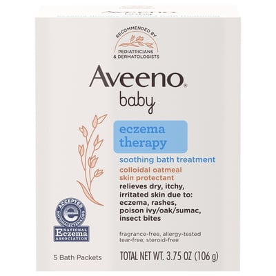 Aveeno - Aveeno, Baby - Soothing Bath Treatment, Eczema Therapy (5 count), Shop