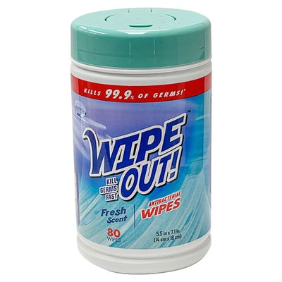 Wipe Out - Wipe Out, Wipes, Antibacterial, Fresh Scent (80 count), Shop
