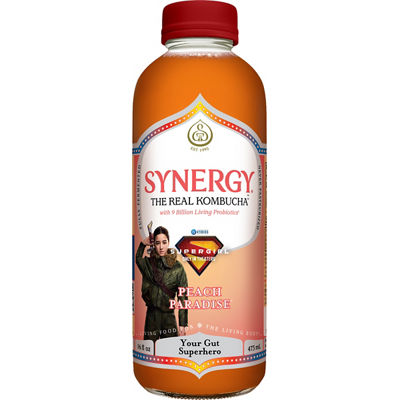 Gts Synergy - Gt's Synergy Peach Paradise Raw Kombucha 16 Ounces