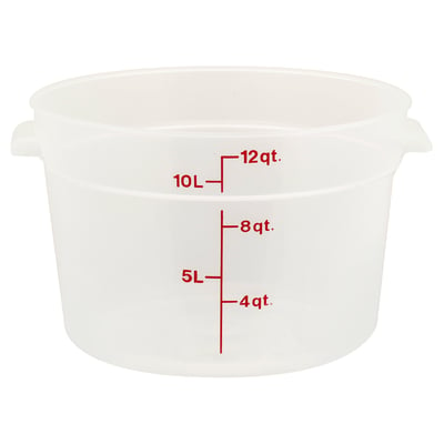 Cambro Round 2-Quart Food Storage Container with Lid, 3-count