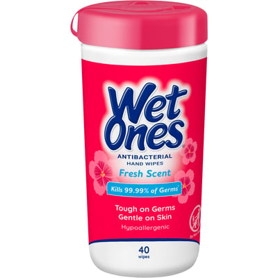 Wet Ones Fresh Scent Antibacterial Hand Wipes, 20 count