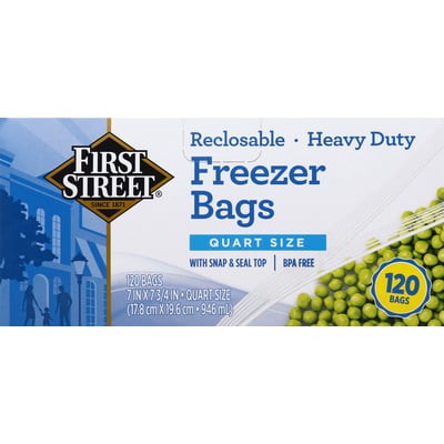 First Street - First Street, Freezer Bags, Reclosable, Heavy Duty