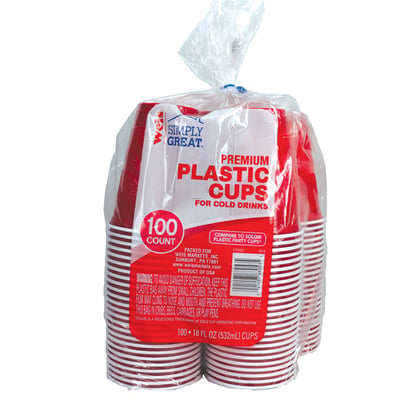 Weis Simply Great - Weis Simply Great, Plastic Cups Red Party (100 count) |  Shop | Weis Markets
