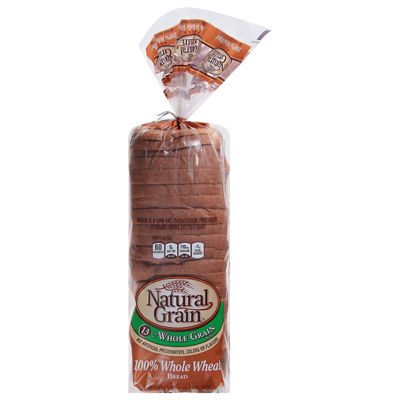 Natural Grain - Natural Grain 100% Whole Wheat Bread 20 Ounces (20