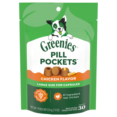 Greenies - Greenies, Pill Pockets - Chicken Flavor Large Size for