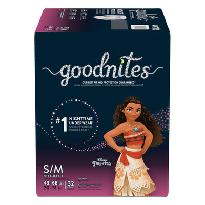 GoodNites - GoodNites, Nighttime Underwear, Disney Princess, S/M