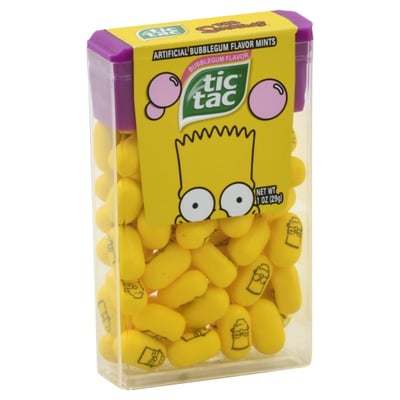QUICK REVIEW: The Simpsons Donut, Bubble Gum, and Blueberry Tic Tacs - The  Impulsive Buy