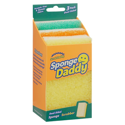 Scrub Daddy Scrub Mommy Dual-Sided Scrubber and Sponge - Scratch Free &  Resists Odors - 3 Count